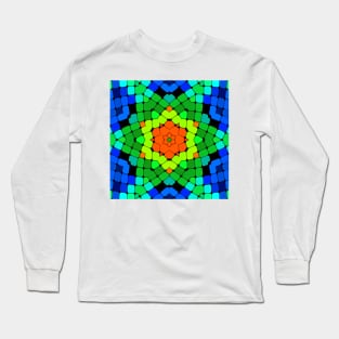 Geometric Kaleidoscope Flower Long Sleeve T-Shirt